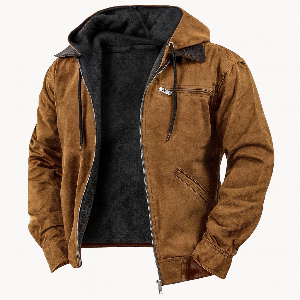 Warm Sherpa Lined Hooded Jacket