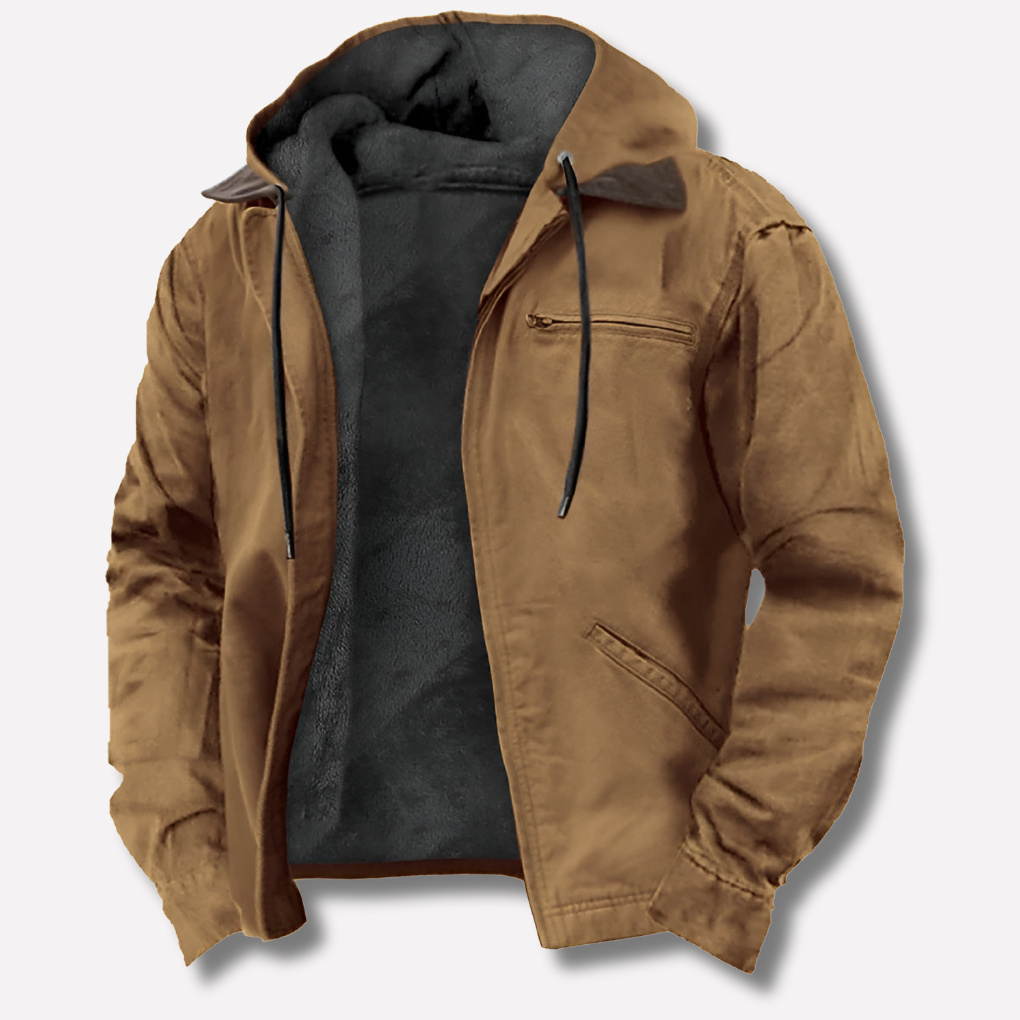 Warm Sherpa Lined Hooded Jacket