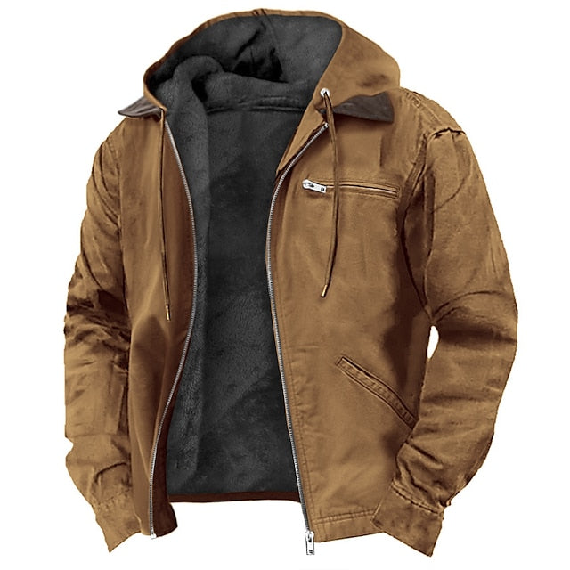 Men's Hooded Outdoor Jacket: Weather-Resistant