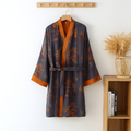 Men's Breathable Jacquard Kimono Robe
