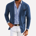 Men's Textured Knit Blazer Jacket