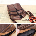 Niki | Men’s Leather Shoulder Bag | Genuine Cowhide Crossbody | Adjustable Strap