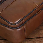 Niki | Men’s Leather Shoulder Bag | Genuine Cowhide Crossbody | Adjustable Strap