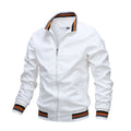Lightweight Striped Bomber Jacket