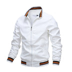 Lightweight Striped Bomber Jacket