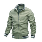 Lightweight Striped Bomber Jacket
