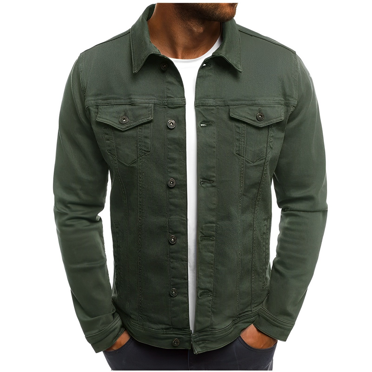 Men's Casual Lightweight Denim Jacket