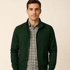 Men's Zip-Front Windbreaker Bomber Jacket