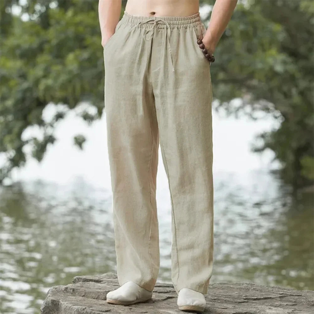 Men's Relaxed Fit Linen Lounge Pants