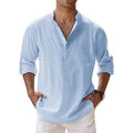 Niki | Men's Cotton Blend Banded Collar Shirt
