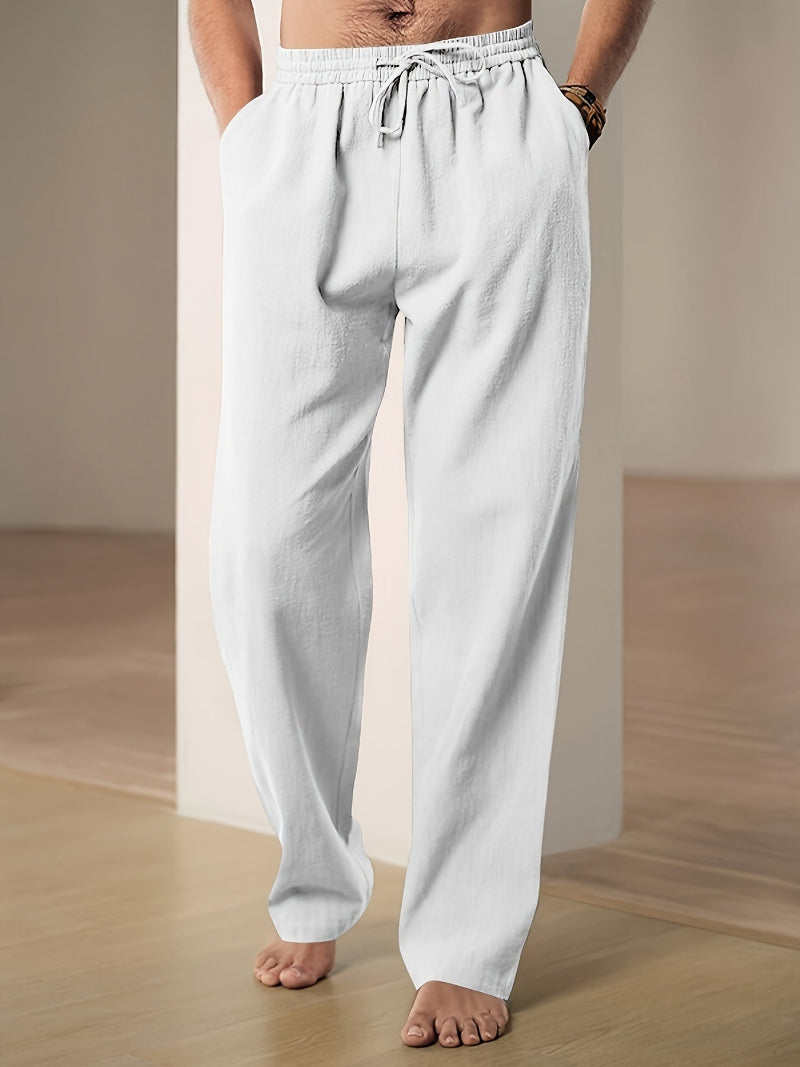 Breathable Linen Drawstring Lounge Pants