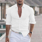 Men's Breathable Linen Relaxed Fit Shirt