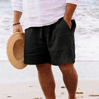 Men's Linen Drawstring Waist Shorts