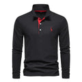 Men's Long Sleeve Polo with Embroidery