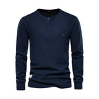 Niki | Men's Long Sleeve Button Neck Shirt