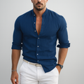 Lightweight Mandarin Collar Shirt