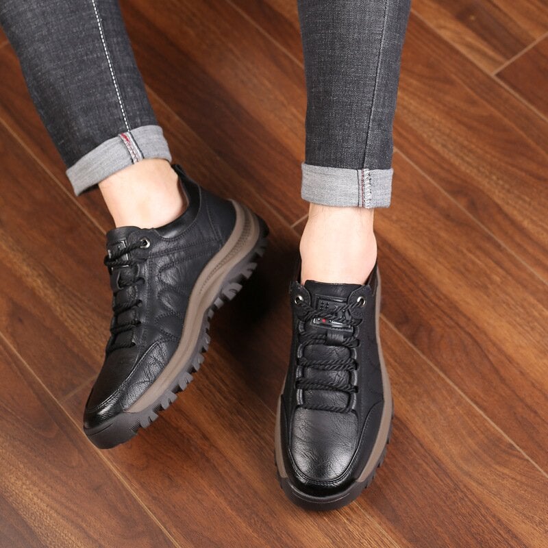 Men's Leather Shoes with Orthopedic Support