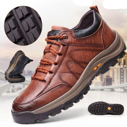 Men's Leather Shoes with Orthopedic Support