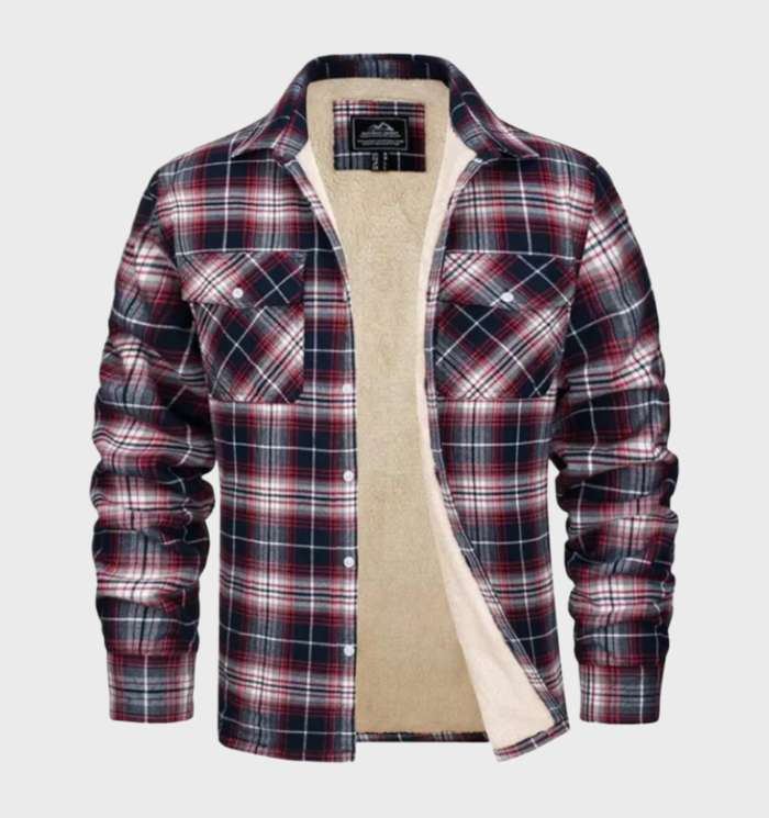 Men's Fleece-Lined Plaid Shacket