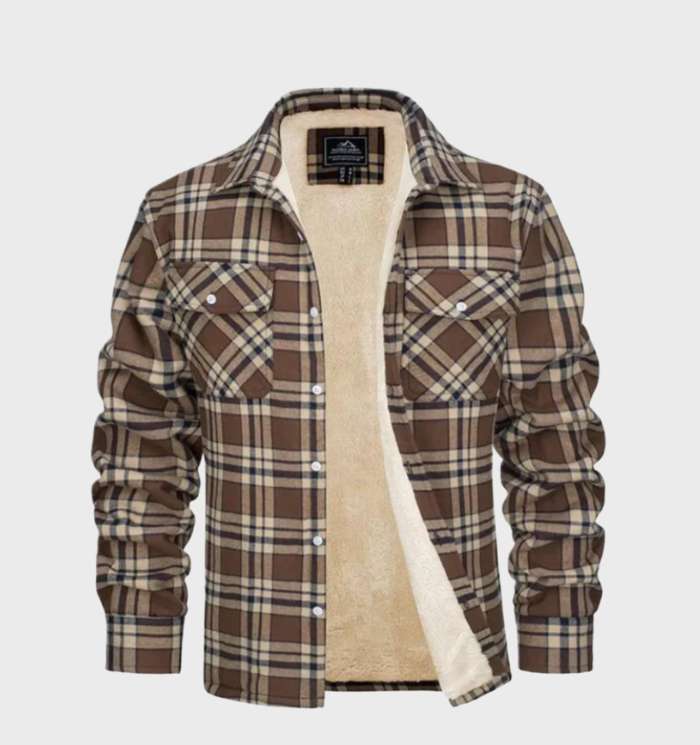 Men's Fleece-Lined Plaid Shacket