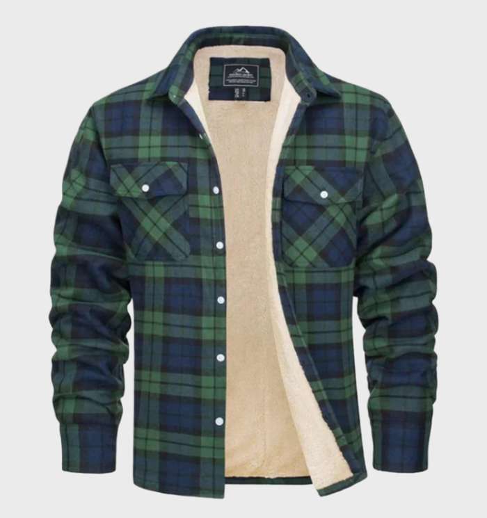 Men's Fleece-Lined Plaid Shacket