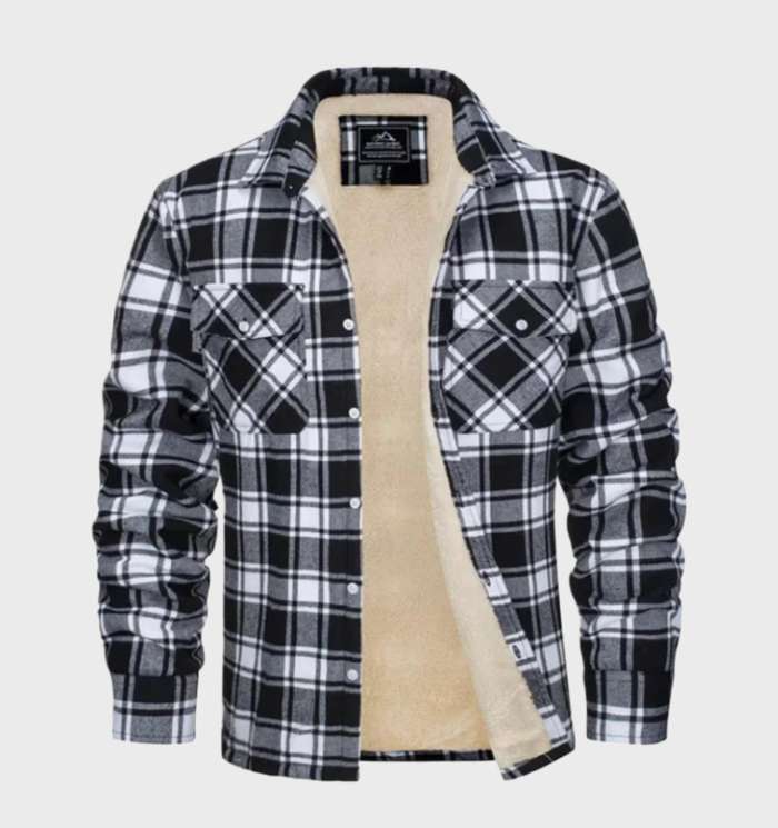 Men's Fleece-Lined Plaid Shacket