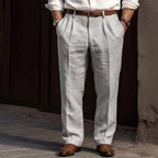 High Waist Pleated Trousers with Classic Styling