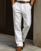High Waist Pleated Trousers with Classic Styling