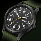 Niki | Men's Robust Outdoor Watch – Waterproof Military Style in Stainless Steel