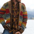 Men's Knit Cardigan with Shawl Collar