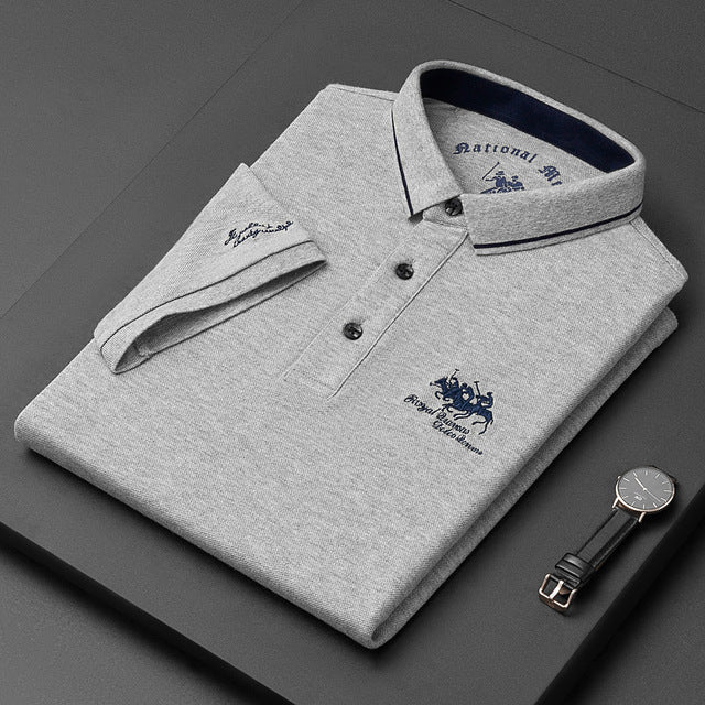 Men's Comfortable Embroidered Logo Polo