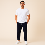 Comfortable Slim Fit Drawstring Trousers
