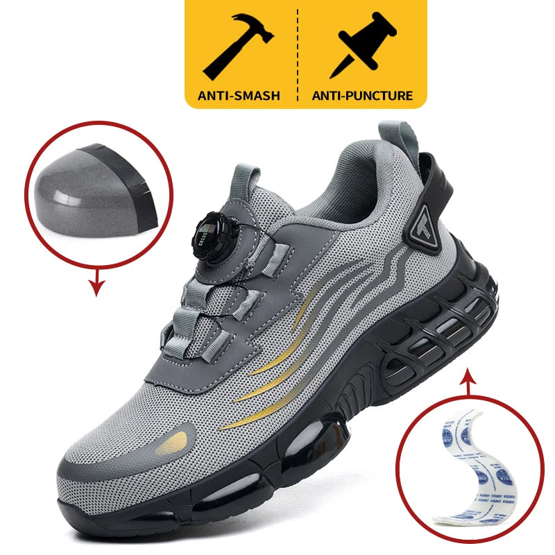 Men's Dial Closure Safety Work Shoes
