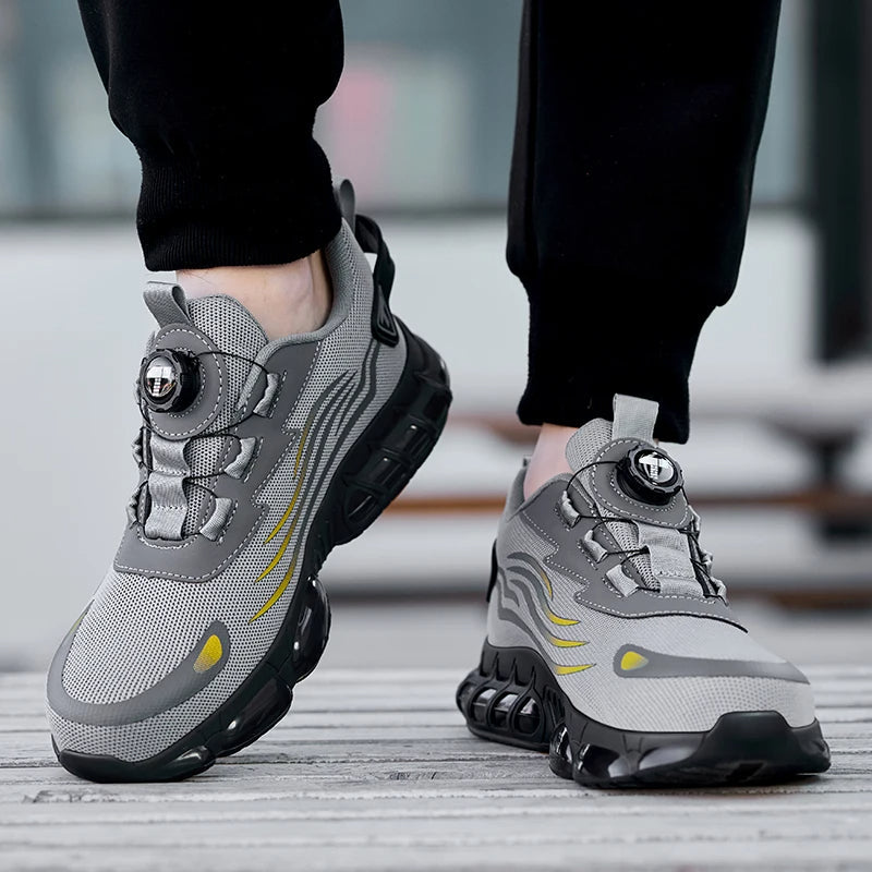 Men's Dial Closure Safety Work Shoes