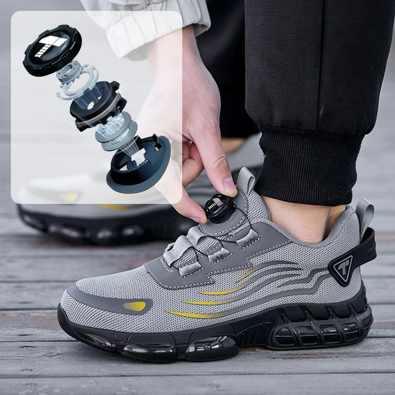Men's Dial Closure Safety Work Shoes
