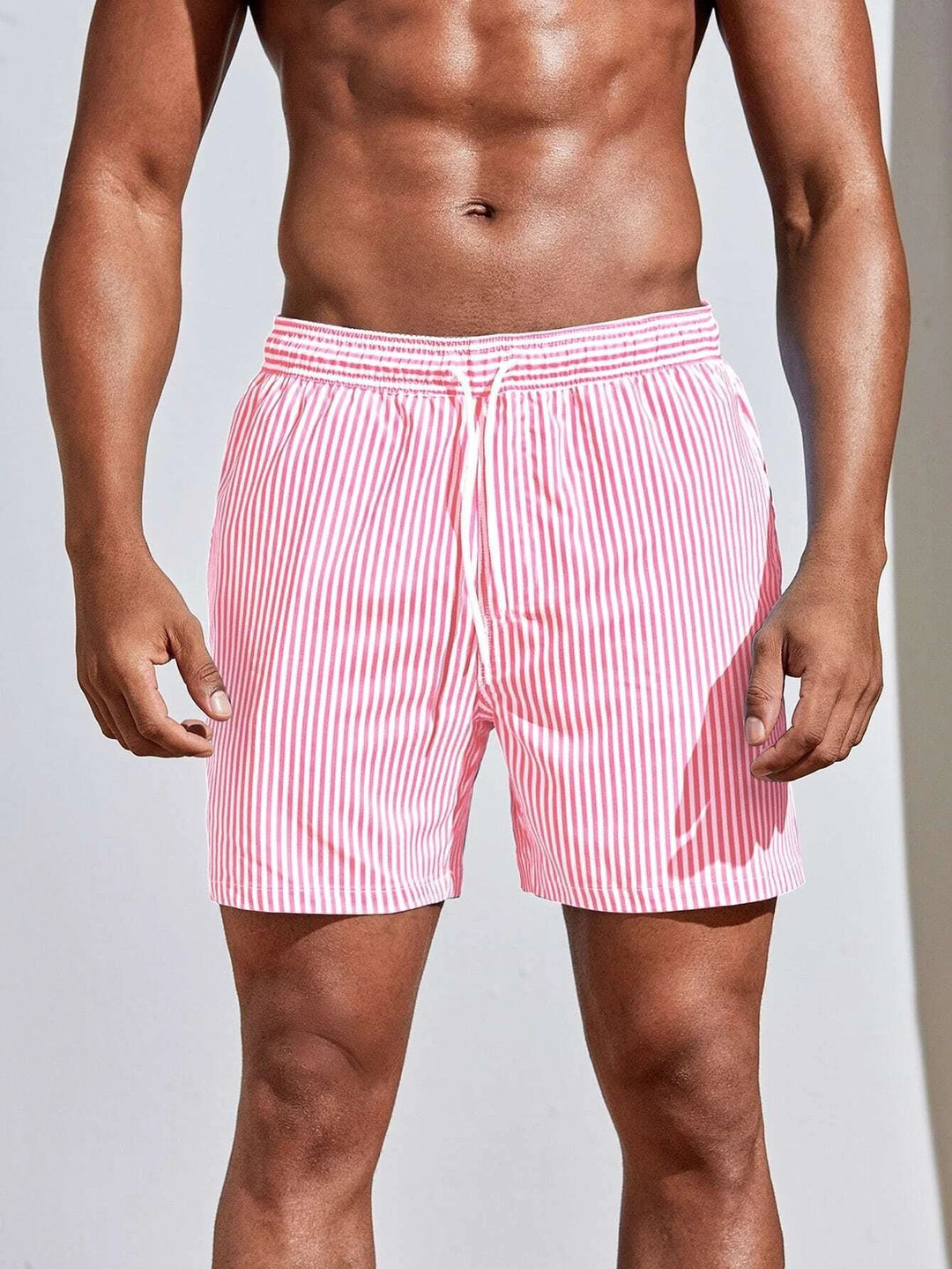 Airy Striped Swim Shorts