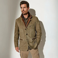 Niki | Men's Suede Blazer with Contrast Collar