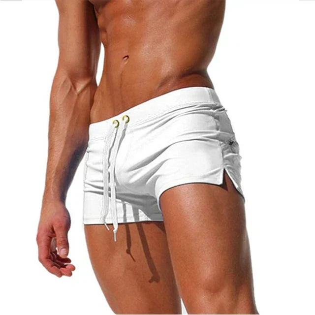 Men's Stylish Swim Shorts with Gold Detail