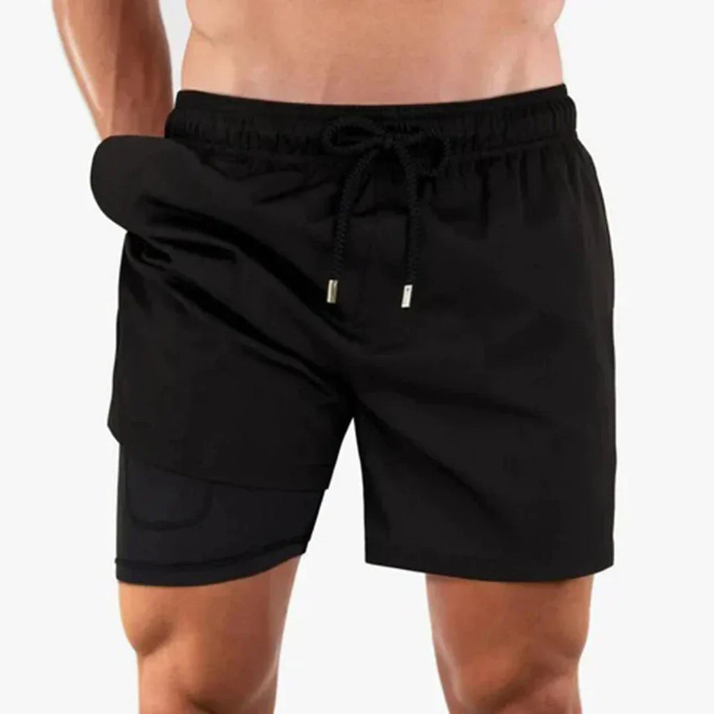 Men's Fast-Drying Swim Trunks with Built-in Brief