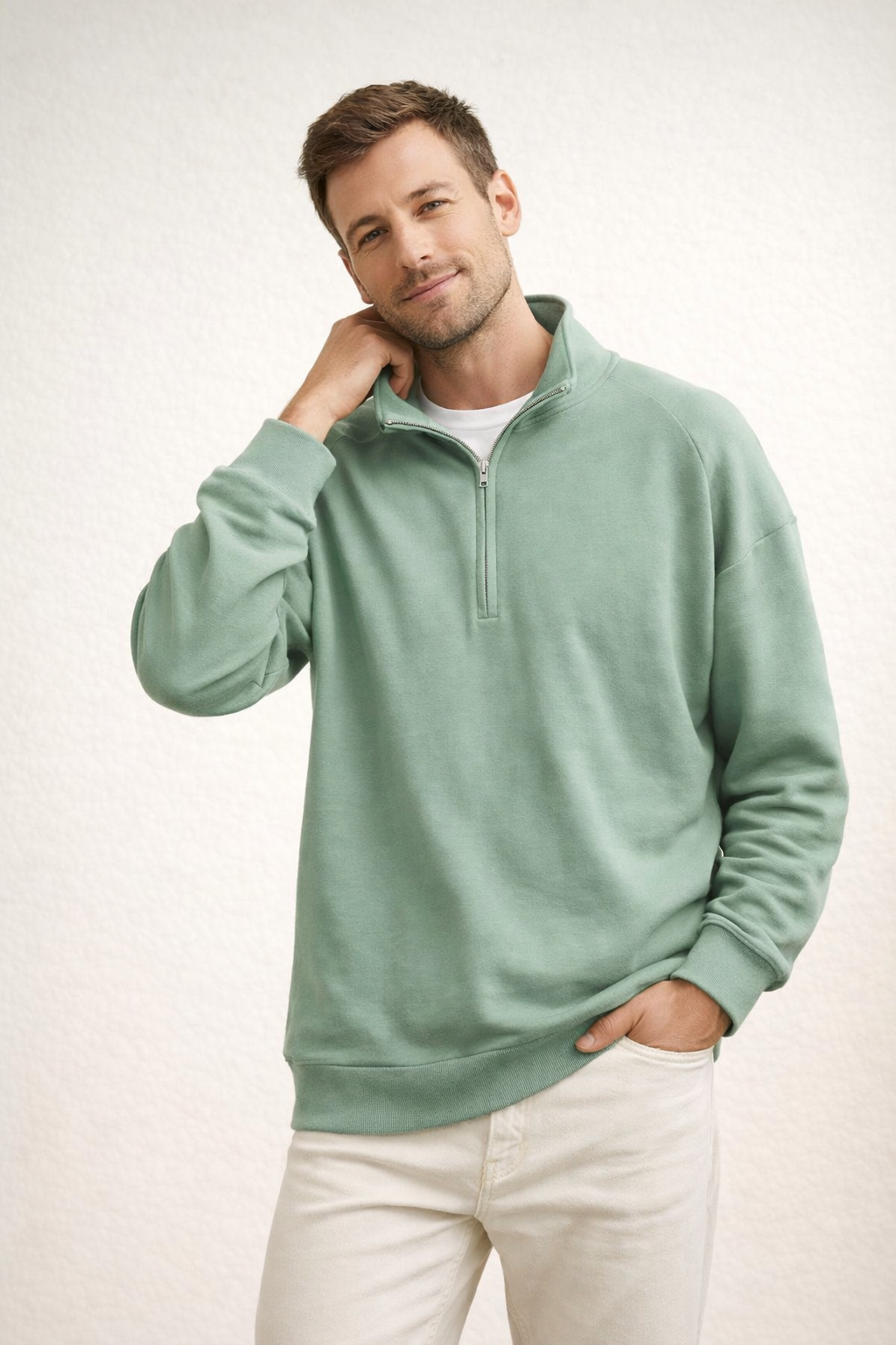 Niki | Men's Quarter-Zip Pullover with Stand-Up Collar