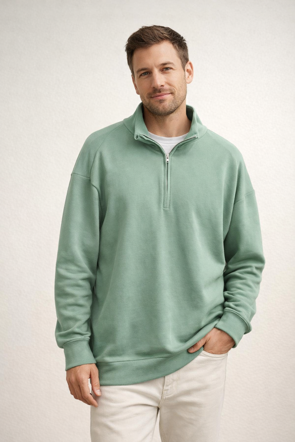 Niki | Men's Quarter-Zip Pullover with Stand-Up Collar