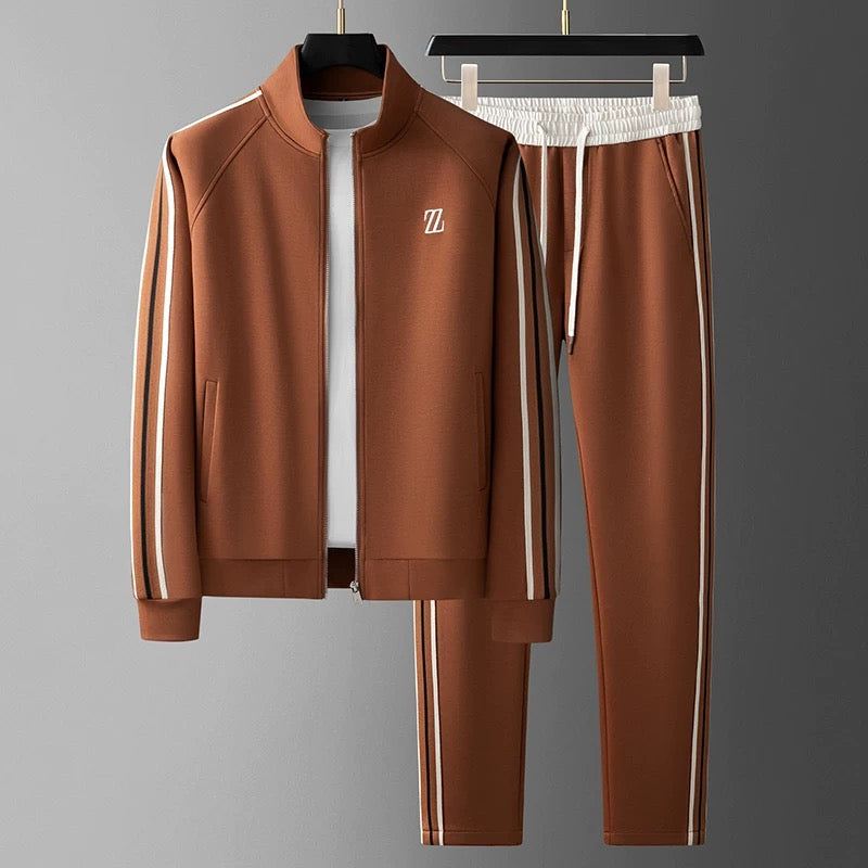 Men's Sporty Tracksuit with Piping Detail