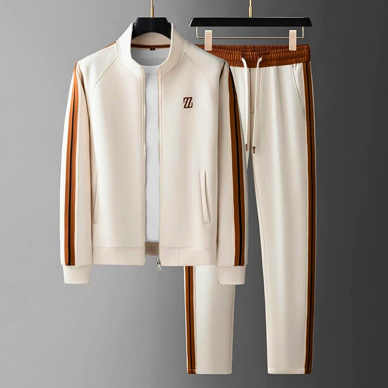 Men's Sporty Tracksuit with Piping Detail