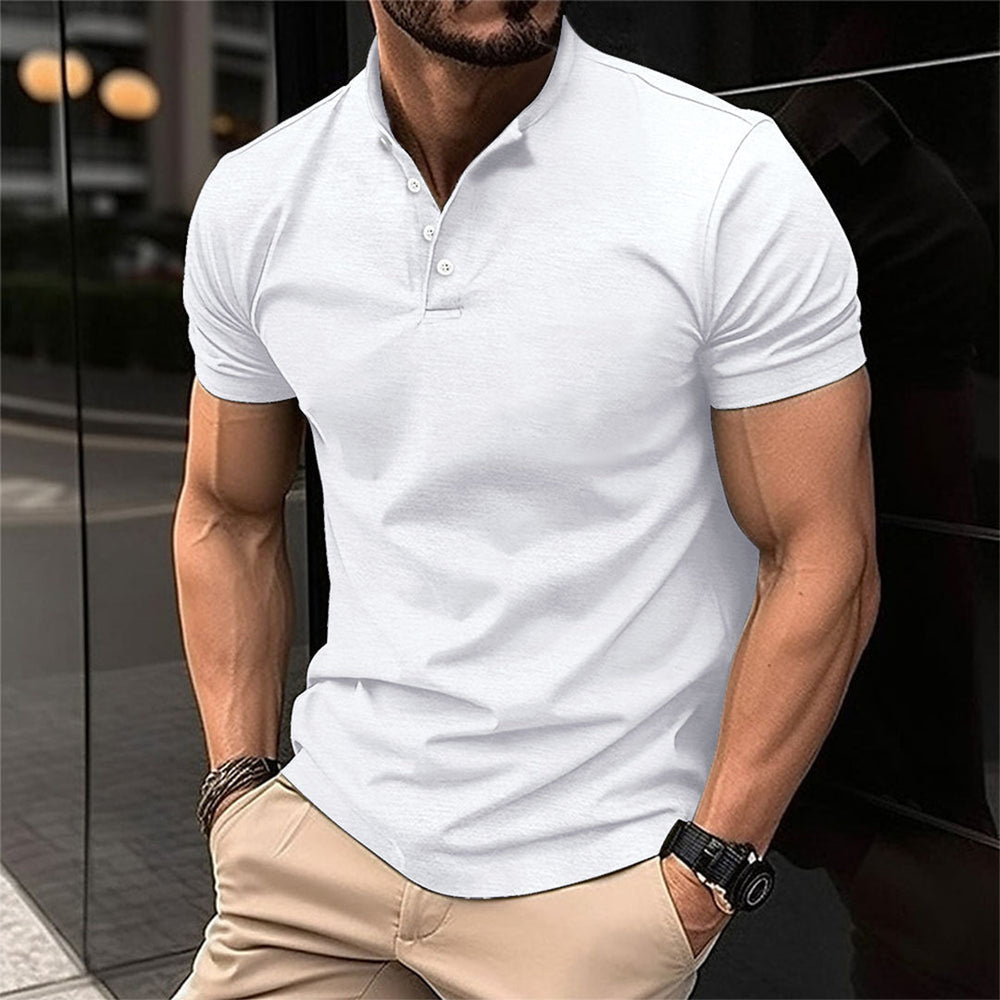 Men's Geometric Patterned Polo & Shorts Outfit