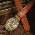 Niki | Men's Western-style – Vegan Leather Belt with Solid Metal Buckle