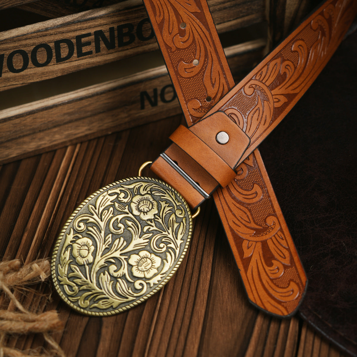 Niki | Men's Western-style – Vegan Leather Belt with Solid Metal Buckle