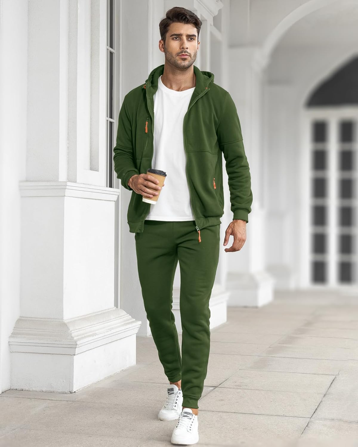Men's Casual Zip Hoodie & Jogger Tracksuit