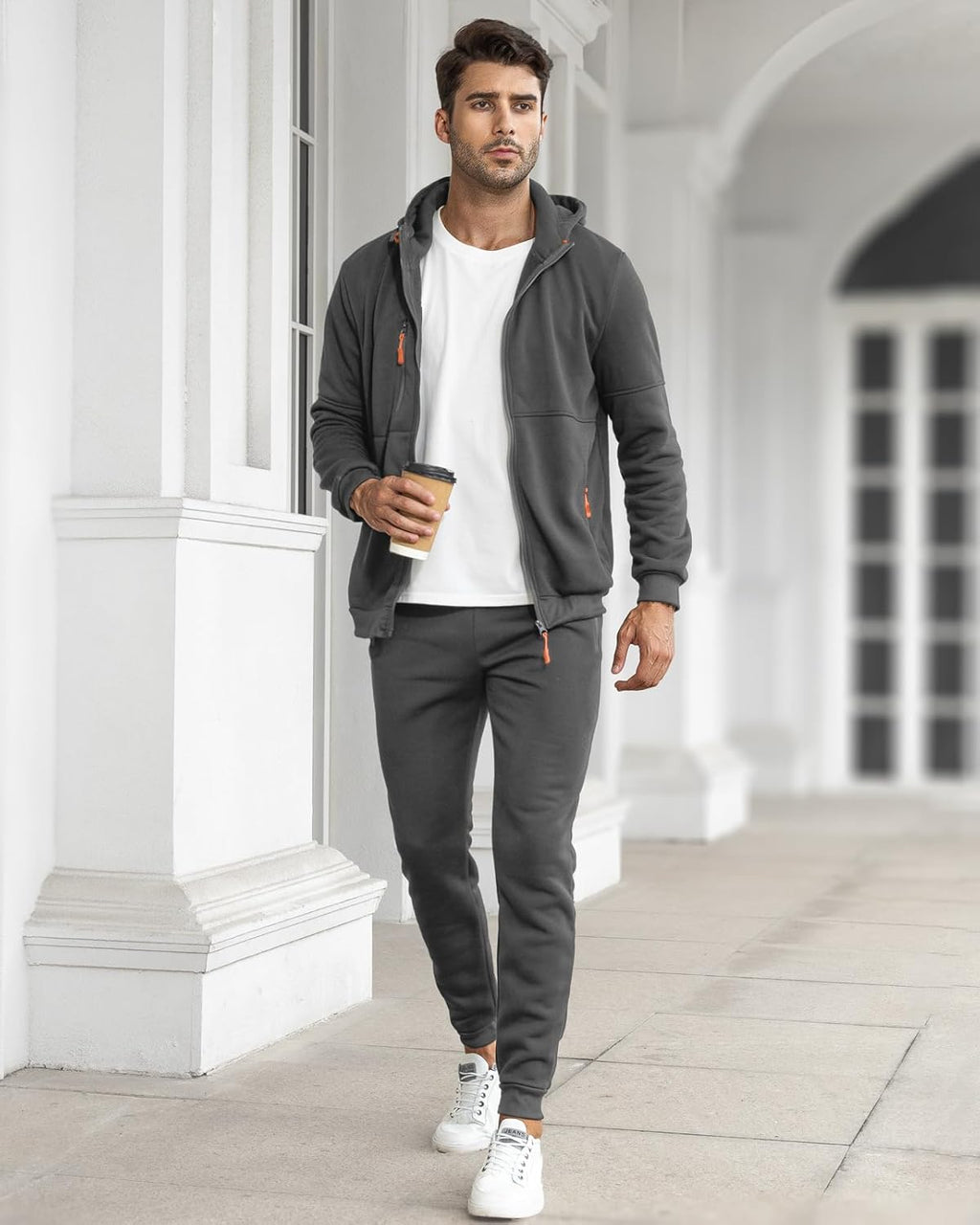 Men's Casual Zip Hoodie & Jogger Tracksuit