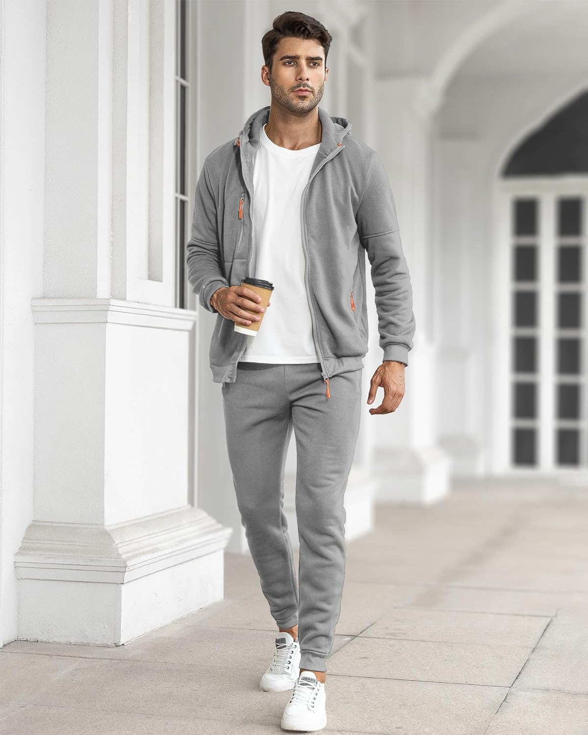 Men's Casual Zip Hoodie & Jogger Tracksuit