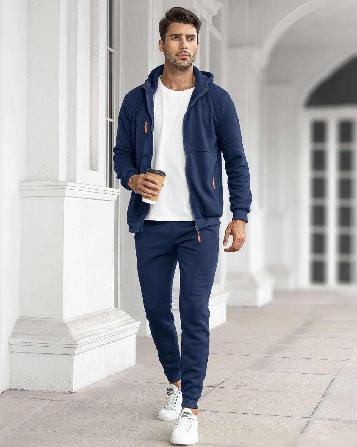 Men's Casual Zip Hoodie & Jogger Tracksuit